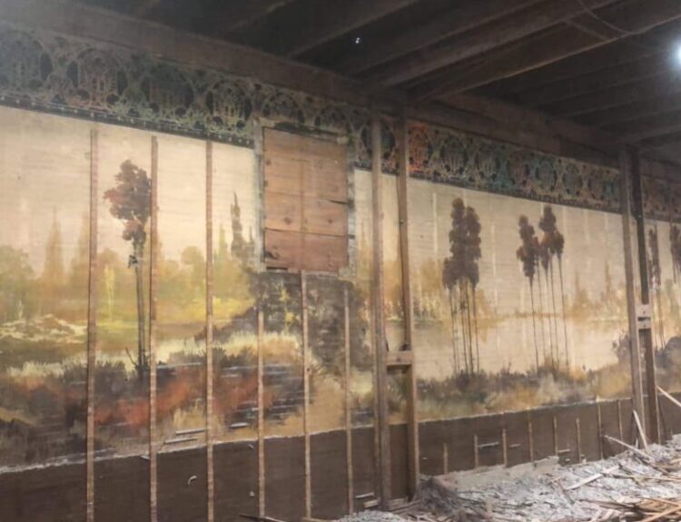 A couple renovating a 115-year-old building discovered two 60-foot-long hidden murals