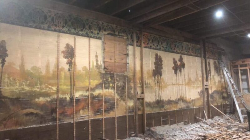 A couple renovating a 115-year-old building discovered two 60-foot-long hidden murals