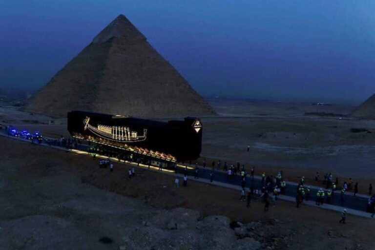 4,600-Year-Old Solar Boat of King Khufu Moved to Grand Egyptian Museum Near Giza Pyramids